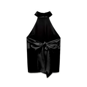 ZARA Satin Effect Tie Back Halter